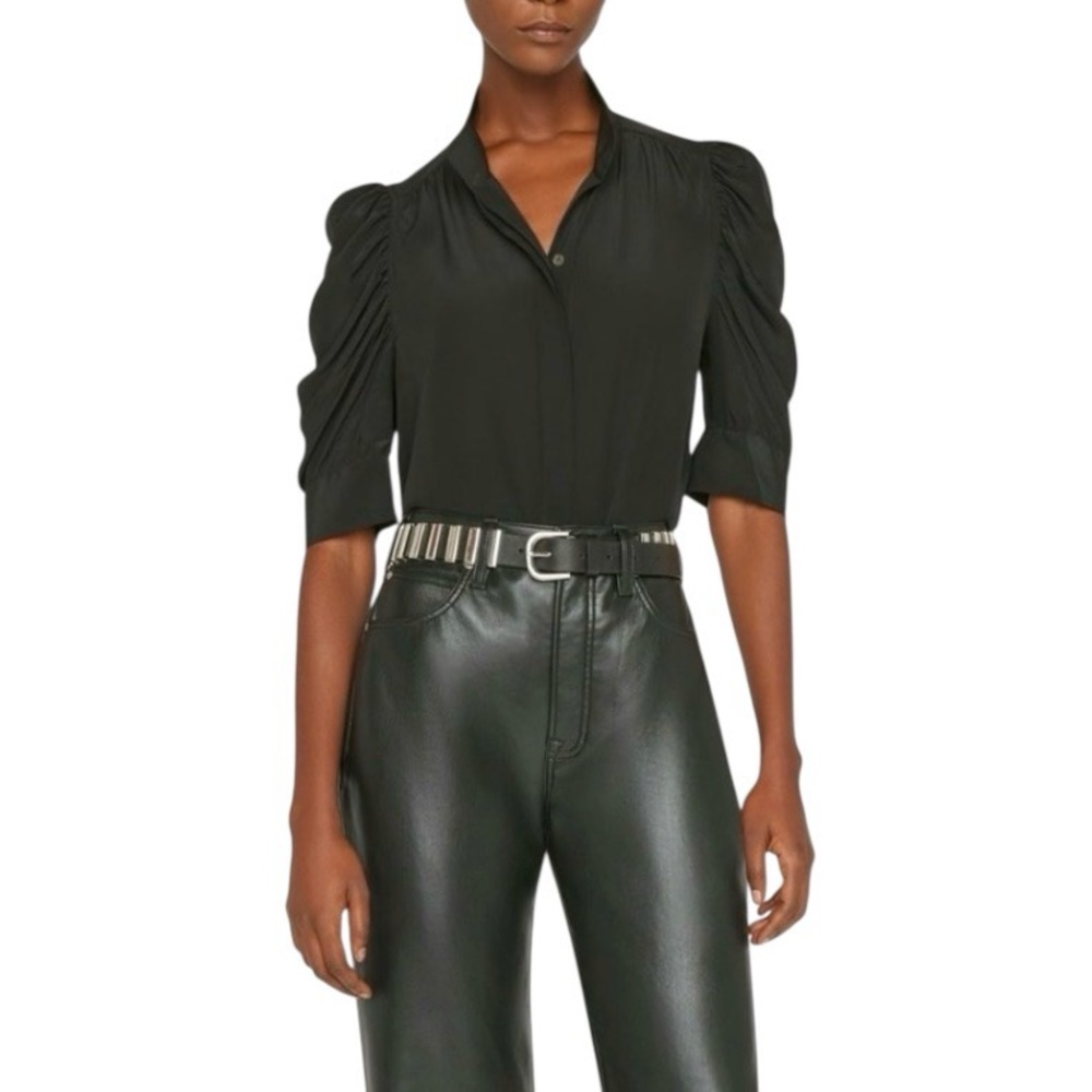 Frame Denim Black Blouse